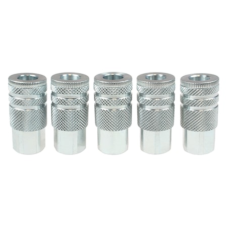 Coilhose Pneumatics 1/4" Industrial Steel Coupler 1/4" FPT PK5 150S-T5